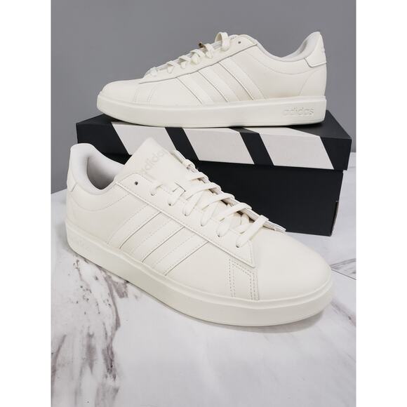 NEW ADIDAS JI0945 GRAND COURT 2.0.-MENS SIZE 10.5 - OFF WHITE